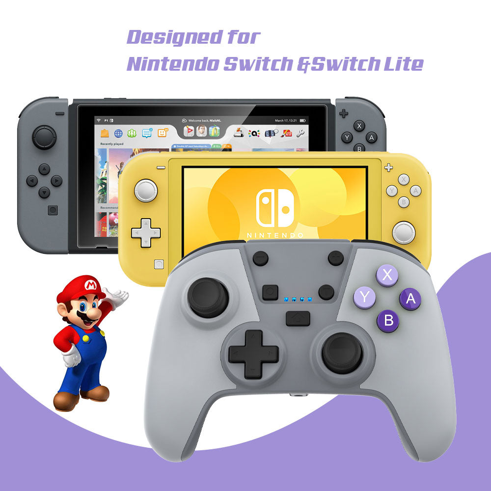 JYS-NS207 Bluetooth Game Controller Trådløst spil Joystick til Nintendo Switch Pro Grå JYS-NS207 Bluetooth Game Controller Trådløst spil Joystick til Nintendo Switch Pro Grå
